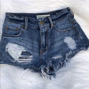 Bullhead Denim Shorts - High Rise Denim Shorts